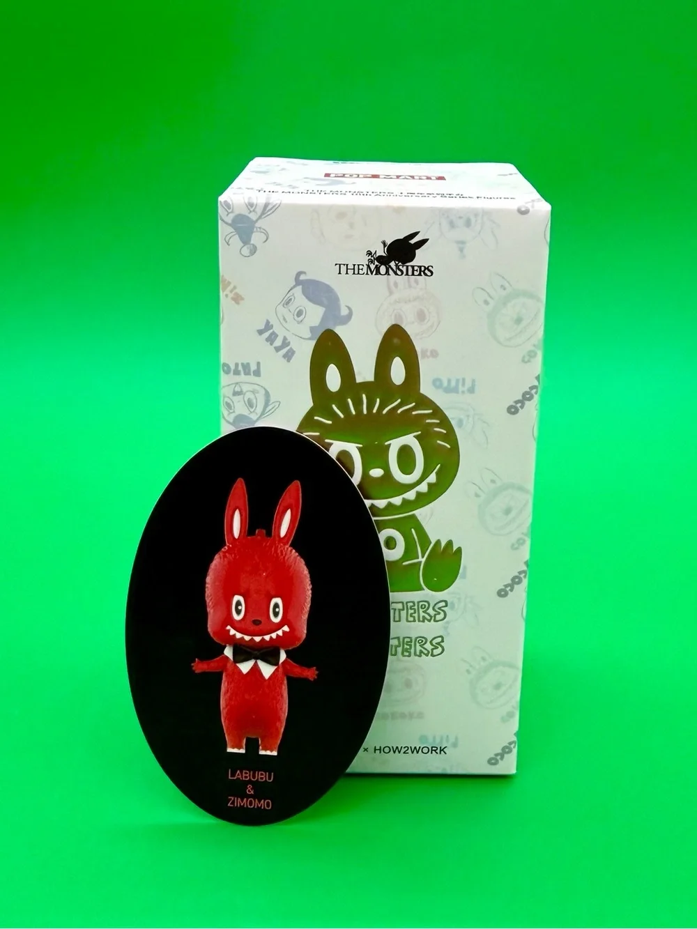 The Monsters Labubu & Zimomo Red Bunny Collectible Keychain